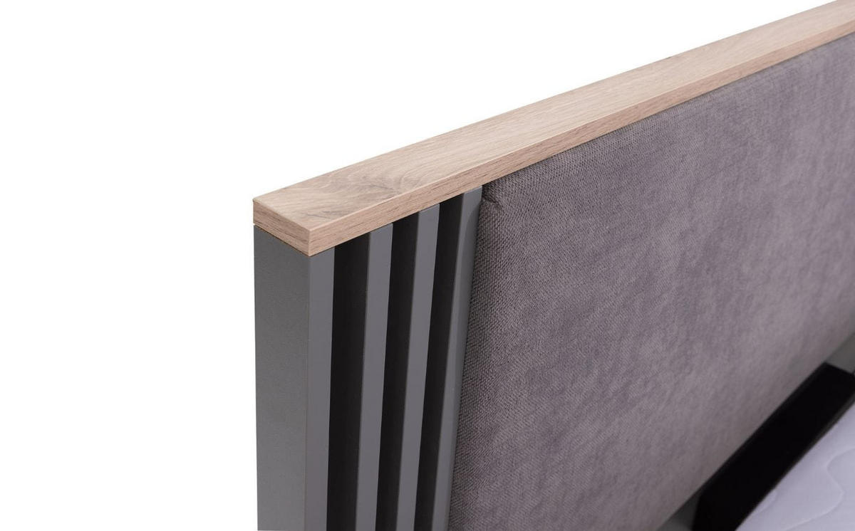 RAHMENBETT – 168 x 208 cm – ALLMO System – Kaschmir - Kaschmir, Holzwerkstoff - hi-markt