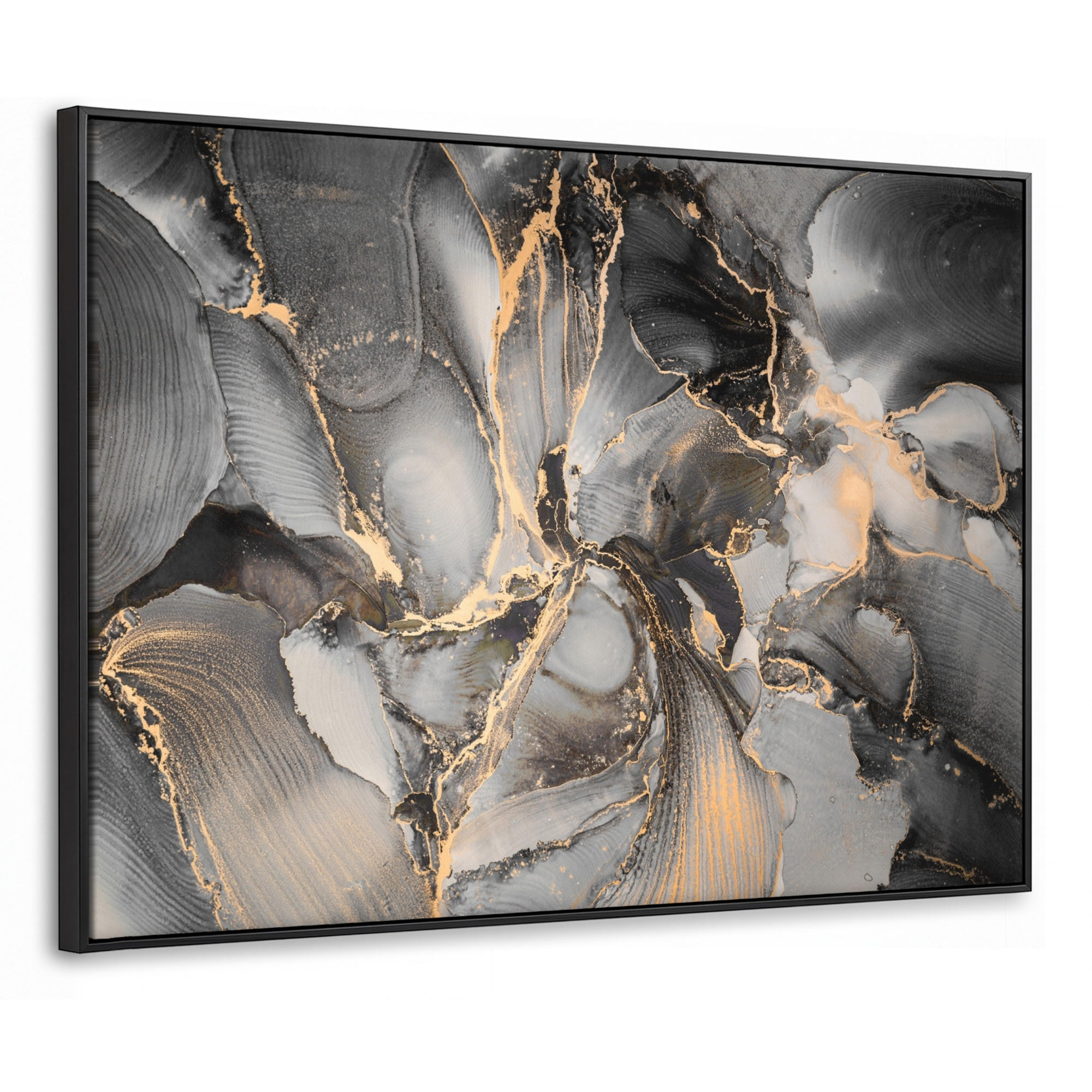 MuchoWow Leinwand Dunkelgrau 70x50 cm