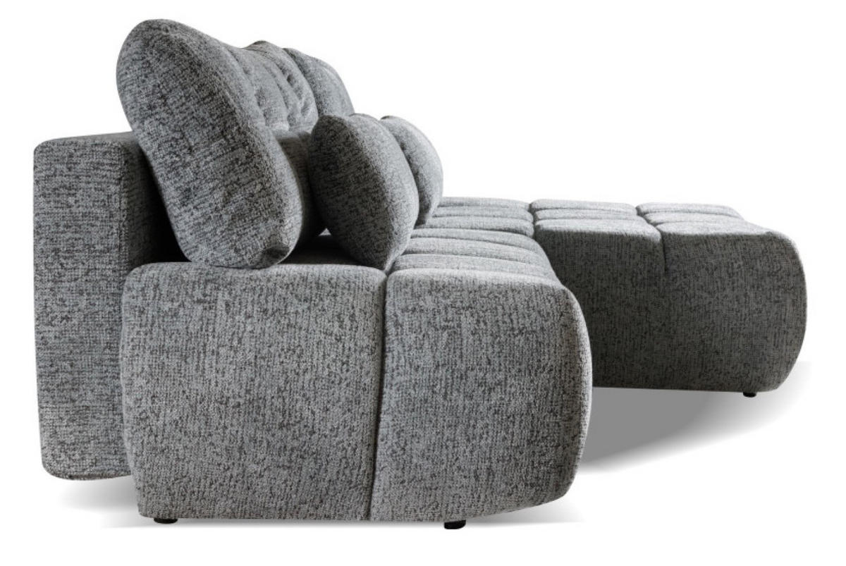 ECKSOFA ARON Rechts Ohne Armlehnen Mit Schlaffunktion - Grau, Textil (172/225cm) - Sepro Meble