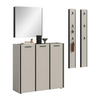 GARDEROBEN-SET Emil Kaschmir 180/37/190 cm - Beige, Holzwerkstoff (180/190/37cm) - Xonox