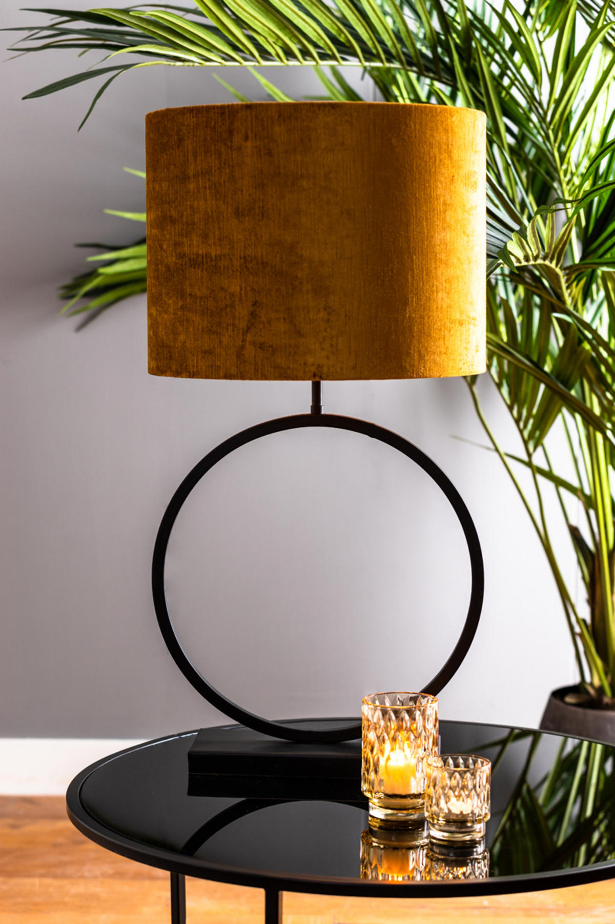 LAMPENSCHIRM Edelstein Gold Ø40/30 cm - Goldfarben, Textil (40/40/30cm) - Light & Living