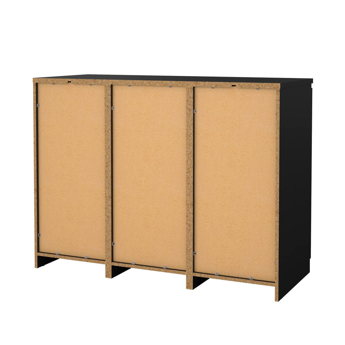KOMMODE Schwarz 50/120.8/90.7 cm - Schwarz, Holzwerkstoff (120.8/90.7/50cm) - DMORA