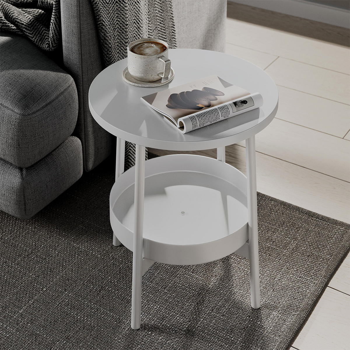 KONFERENČNÍ STŮL Riono Bílá - bílá, plast (40/40/47.5cm) - Vicco