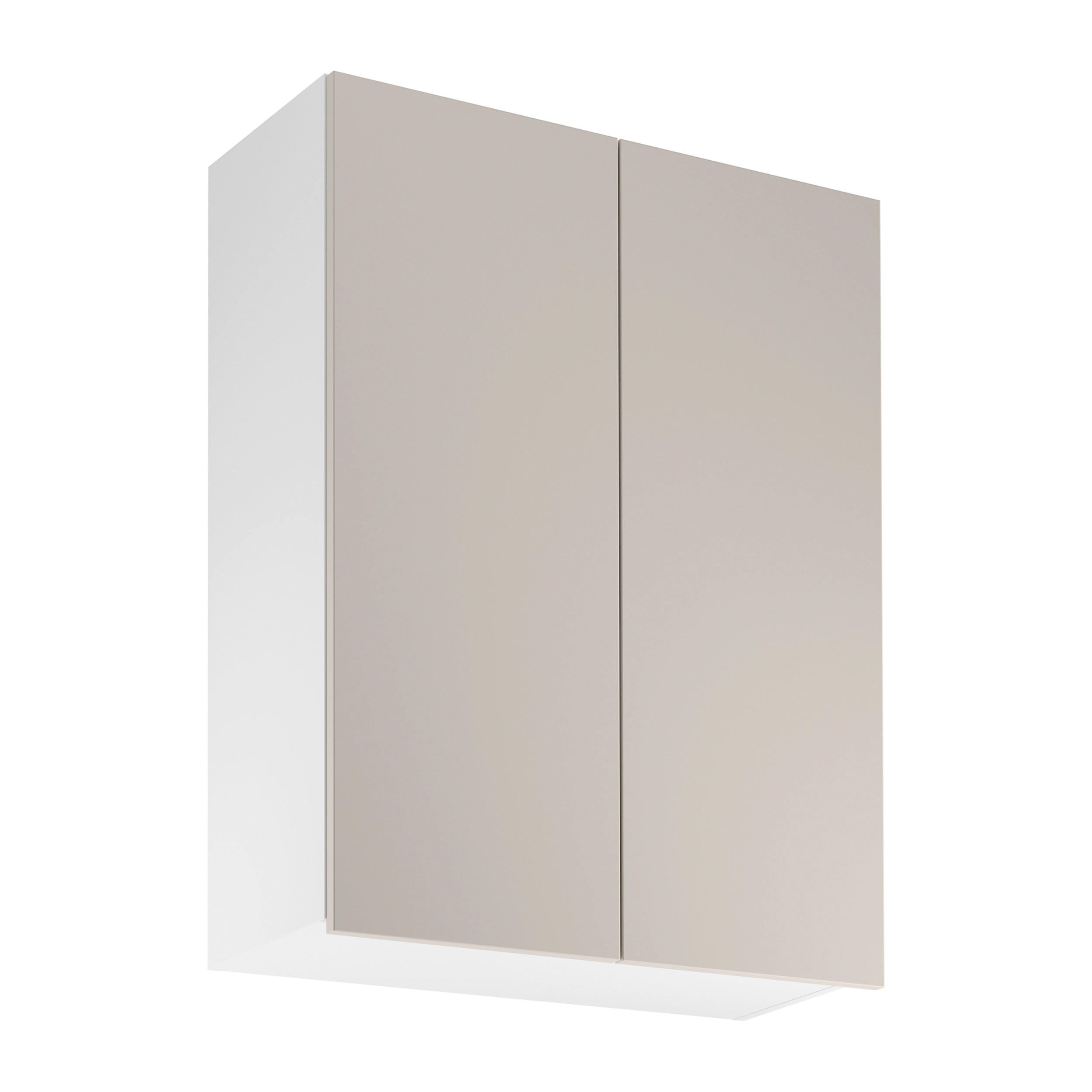 HÄNGESCHRANK G80 – Sorento Weiß Beige – Weiß / Beige - Beige/Weiß, Holzwerkstoff (80/100/32cm) - ROYAL24_MARKT