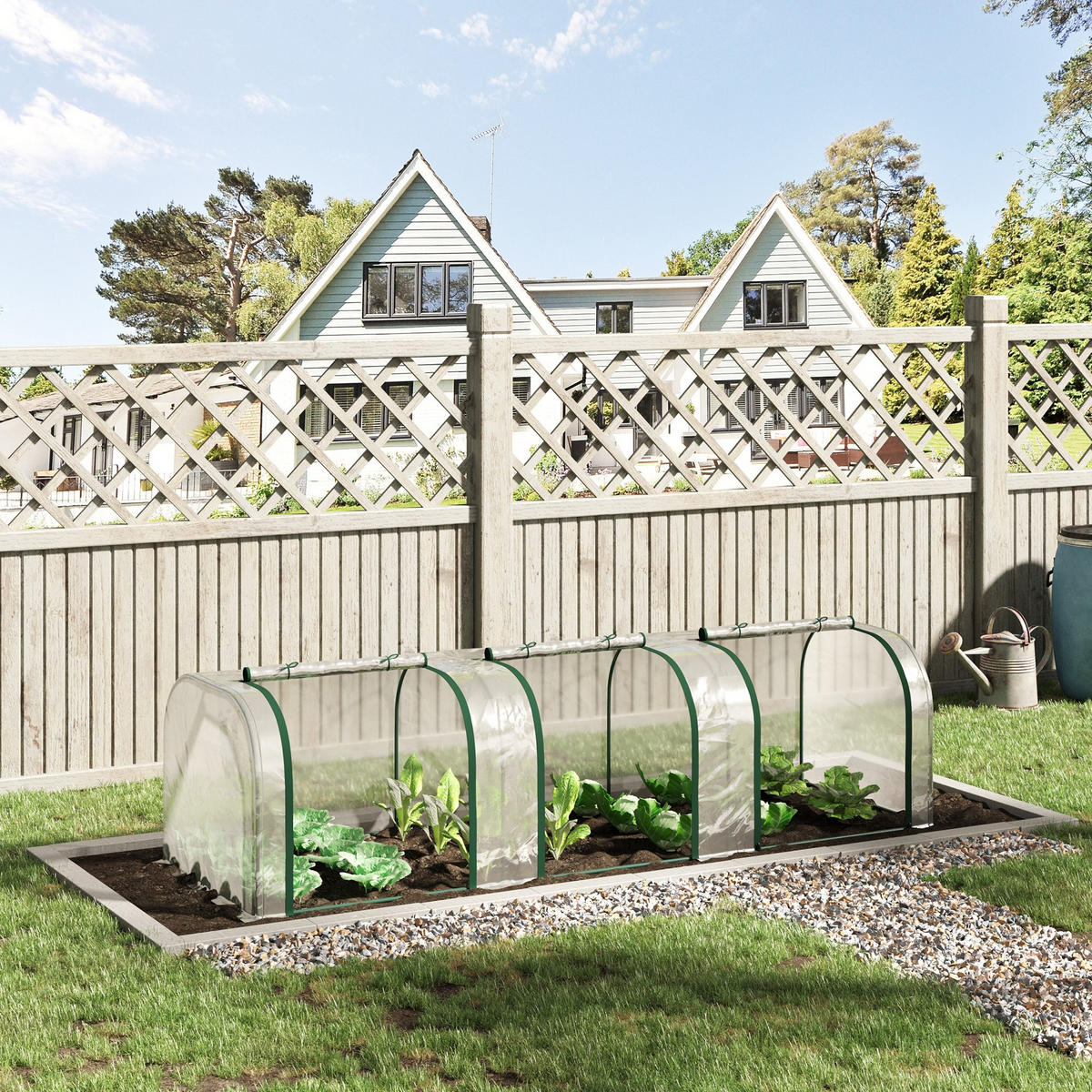 FOLIENGEWÄCHSHAUS, Transparent, PVC(Folie), Stahl(Gestell) - Transparent, Kunststoff (100/80/295cm) - Outsunny