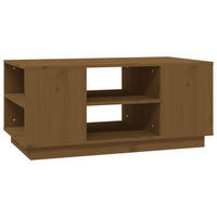 COUCHTISCH Honigbraun 90x49x40,5 cm Massivholz Kiefer - Braun, Holz (90/49/40.5cm) - furnicato