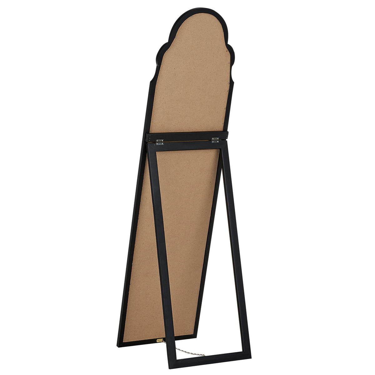 STEHSPIEGEL schwarz 40/150 cm Chatillon - Schwarz, Holzwerkstoff (40/150/60cm) - Beliani