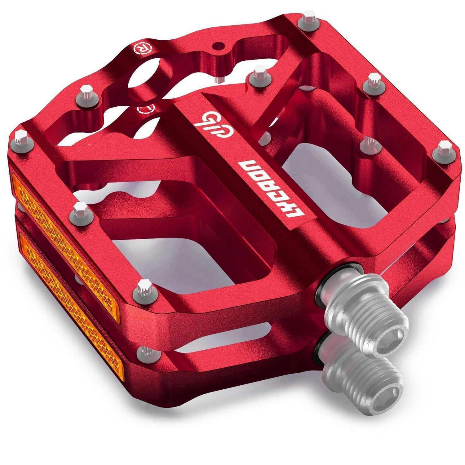 FAHRRADPEDALE Aluminium Rot 9/16 Zoll - Rot, Metall (9.7/1.8/10.4cm)