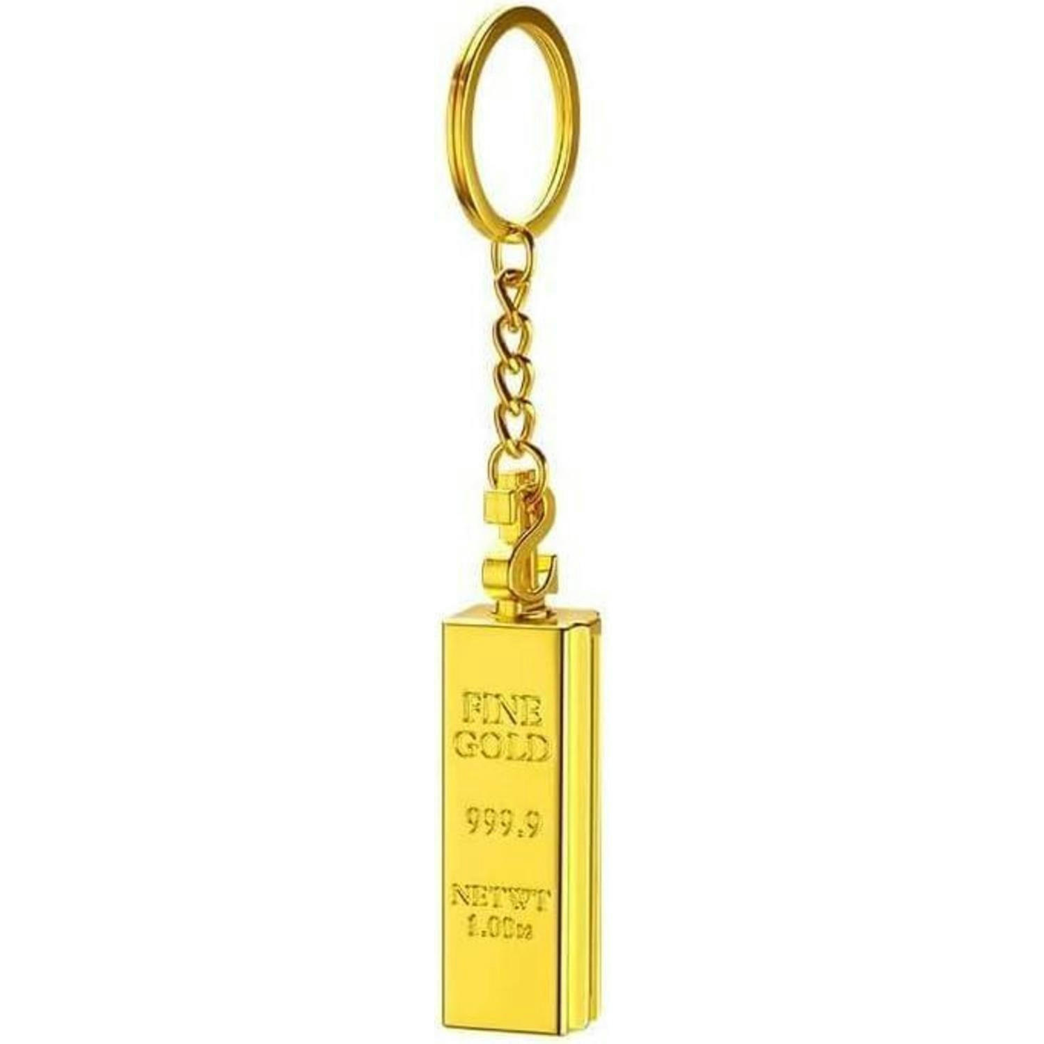 FEUERZEUG mit Schlüsselring Goldfarben - Goldfarben, Metall (1.5/1.5/5cm)