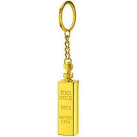 FEUERZEUG mit Schlüsselring Goldfarben - Goldfarben, Metall (1.5/1.5/5cm)