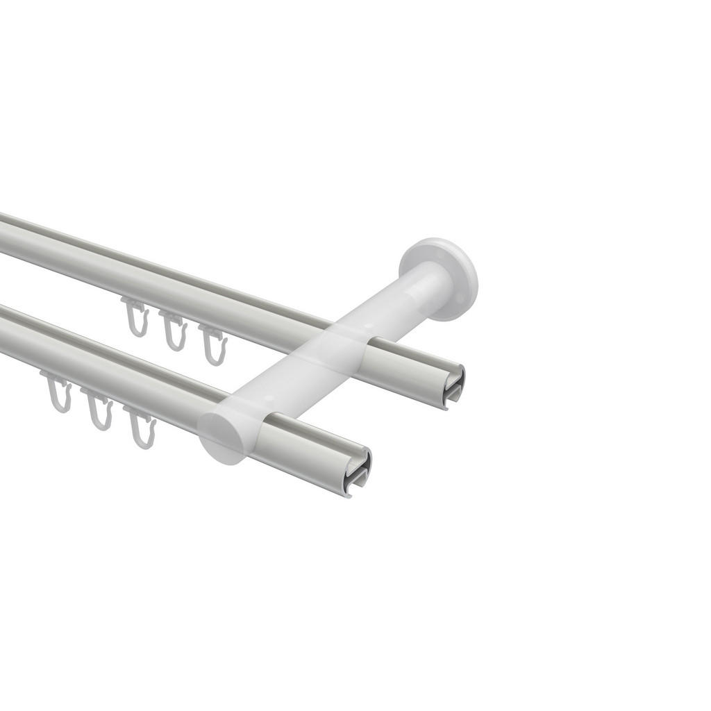 Thumbnail - Interdeco Innenlauf-Gardinenstangen-Set, Weiß, Chrom, Metall, 180 cm, Wohntextilien, Gardinen & Vorhänge, Gardinen-Stang...
