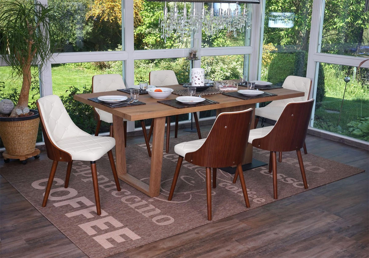 ESSZIMMERSTUHL White 6er-Set - Weiß, Textil (50/82/53cm) - MCW