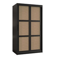 SCHWEBETÜRENSCHRANK 200/100/62 2-türig - Schwarz, Holz/Kunststoff (100/200/62cm) - MÖBEL KRYSPOL