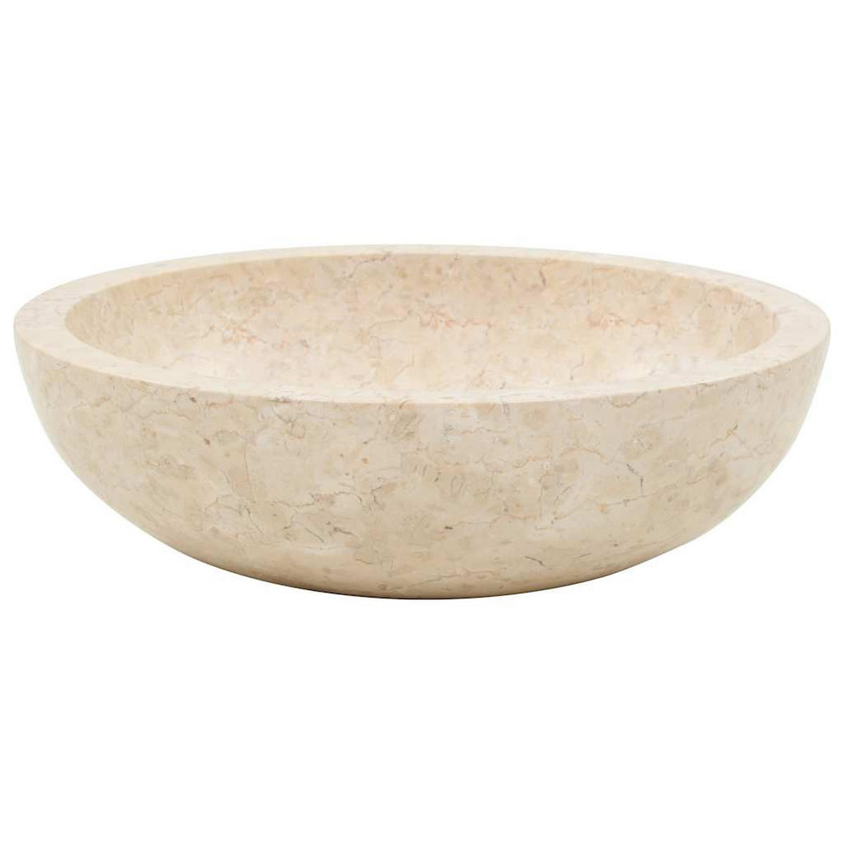 WASCHBECKEN 40/12 Cm Marmor Creme - Creme, Stein (40/12/40cm) - vidaXL