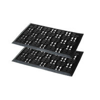 FUSSMATTE FÜR AUßEN DYNAMIC 2ER SET - Schwarz, Textil (45/75cm) - Astra