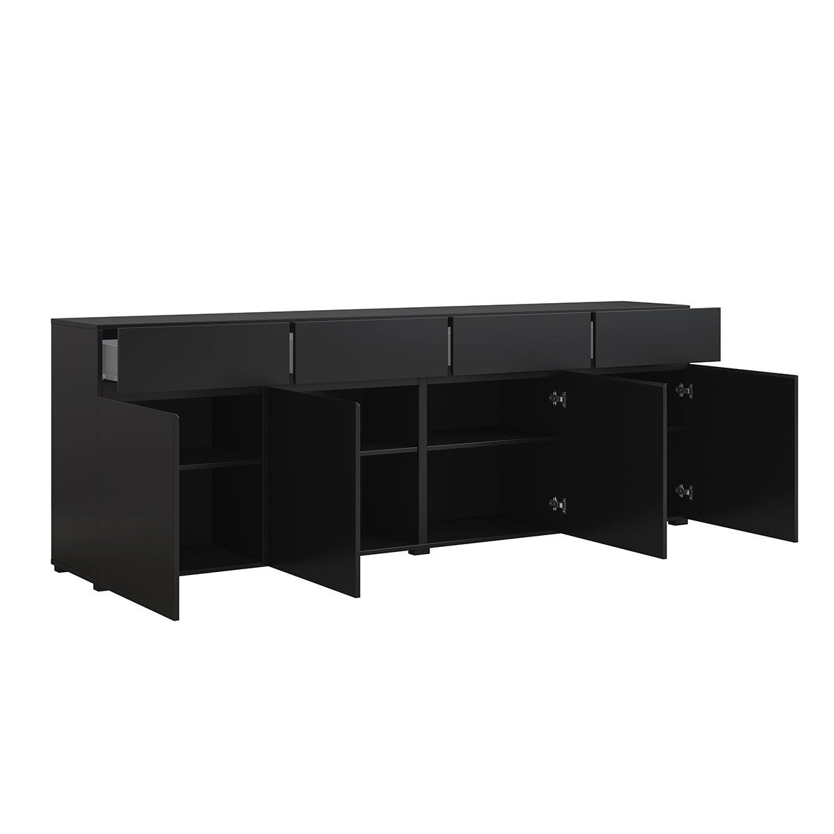 ŠIROKÁ KOMODA Lilia Čierna - čierna, kompozitné drevo (225/78/40cm) - Petits-meubles
