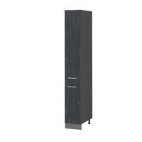 APOTHEKERSCHRANK R-Line Schwarz Beton 30 cm - Anthrazit/Schwarz, Holzwerkstoff (30/206.8/57.2cm) - Vicco