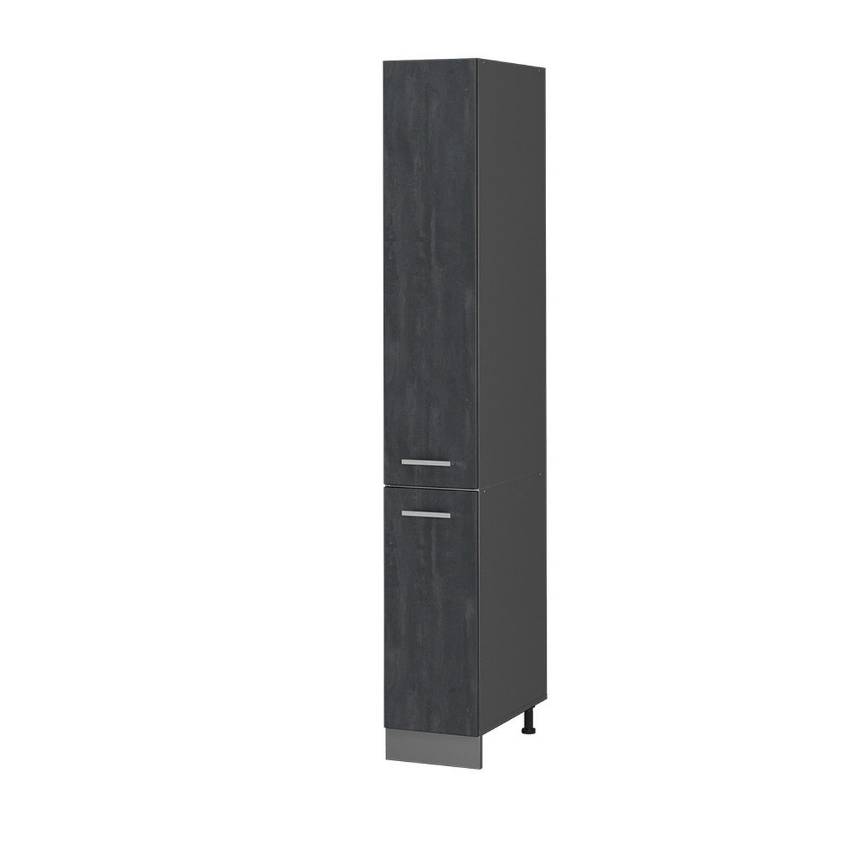 APOTHEKERSCHRANK R-Line Schwarz Beton 30 cm - Anthrazit/Schwarz, Holzwerkstoff (30/206.8/57.2cm) - Vicco