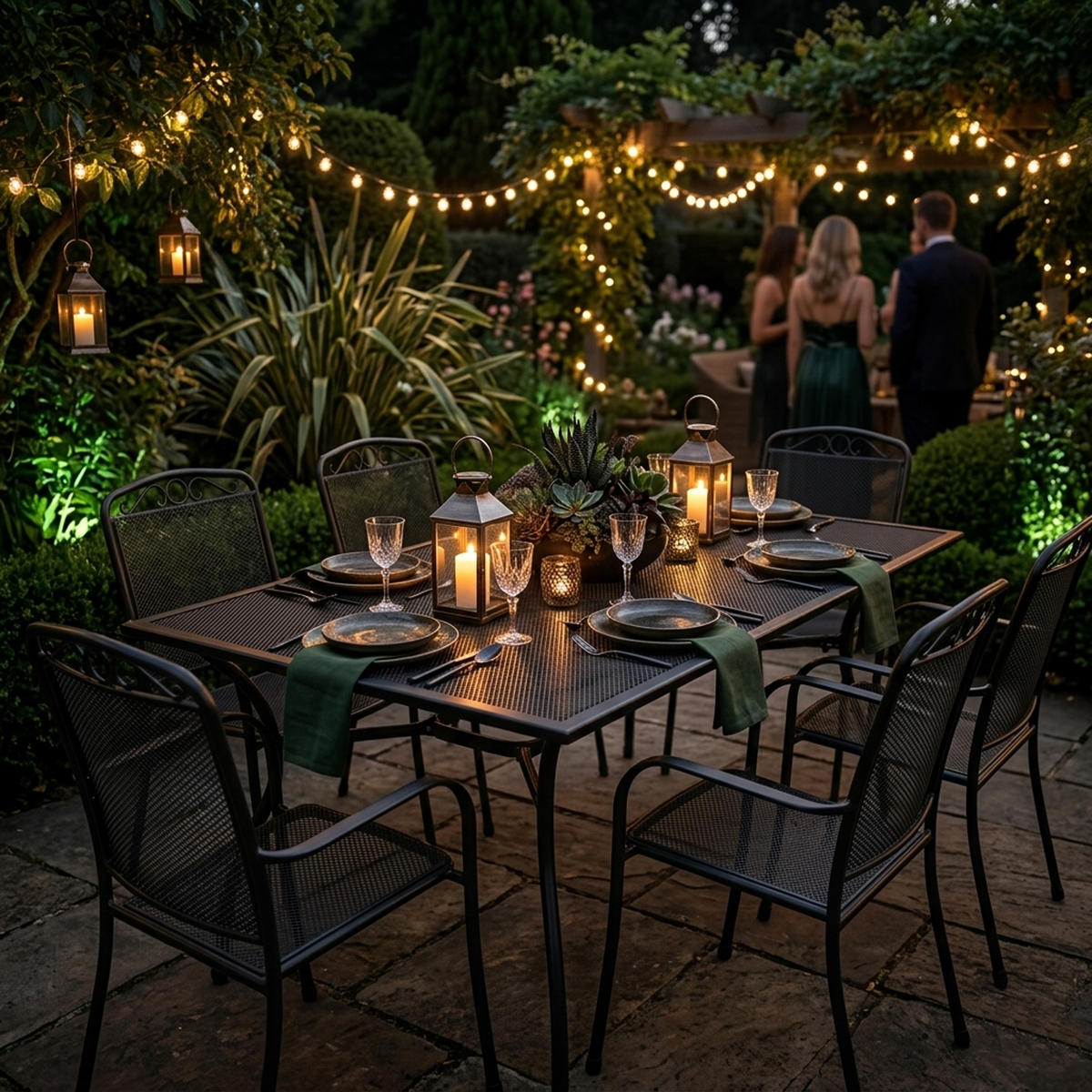 GARTENTISCH Glasgow - 150x90cm, aus Streckmetall pulverbeschichtet dunkelgrau - Grau, Metall (150/90/73cm) - TPFGarden