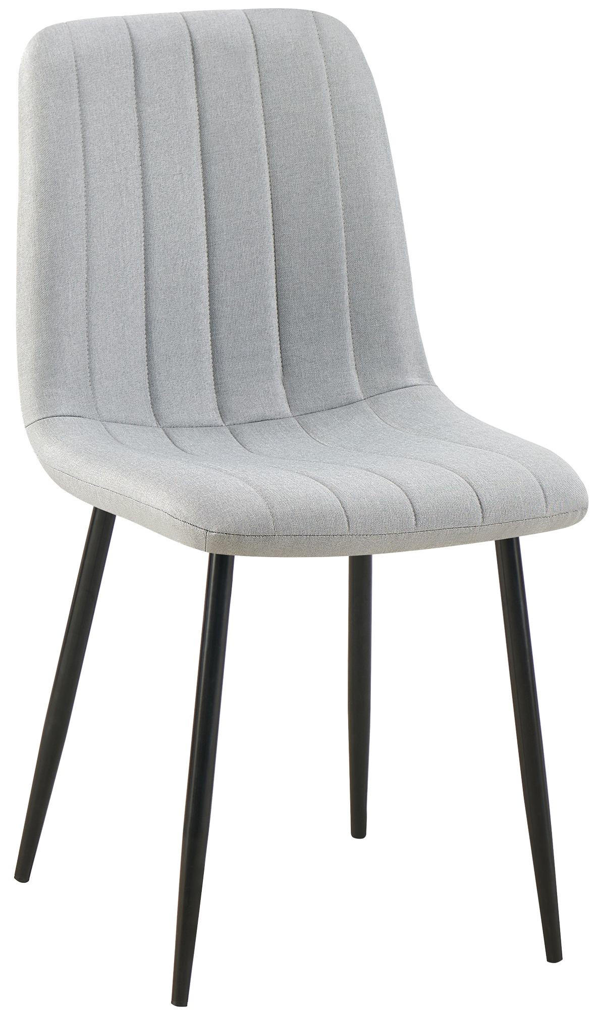 STUHL Stoff Grau - Schwarz/Grau, Textil/Metall (45/88/53cm) - CLP