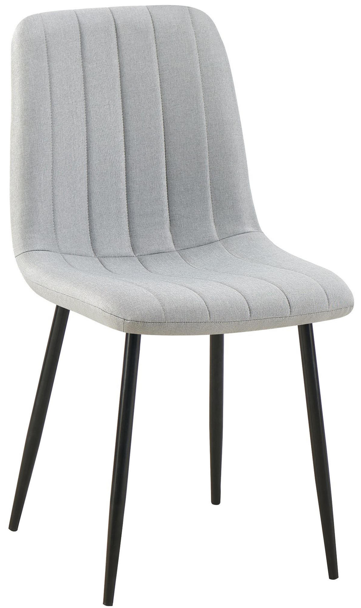 STUHL Stoff Grau - Schwarz/Grau, Textil/Metall (45/88/53cm) - CLP