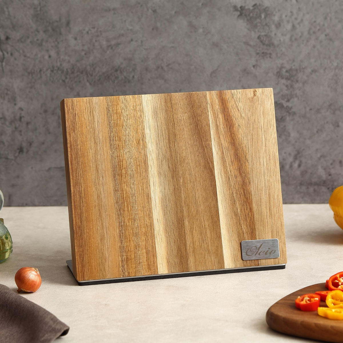 MESSERSET 3-TEILIG 8–16 cm - Braun, Holz/Metall - Wakoli