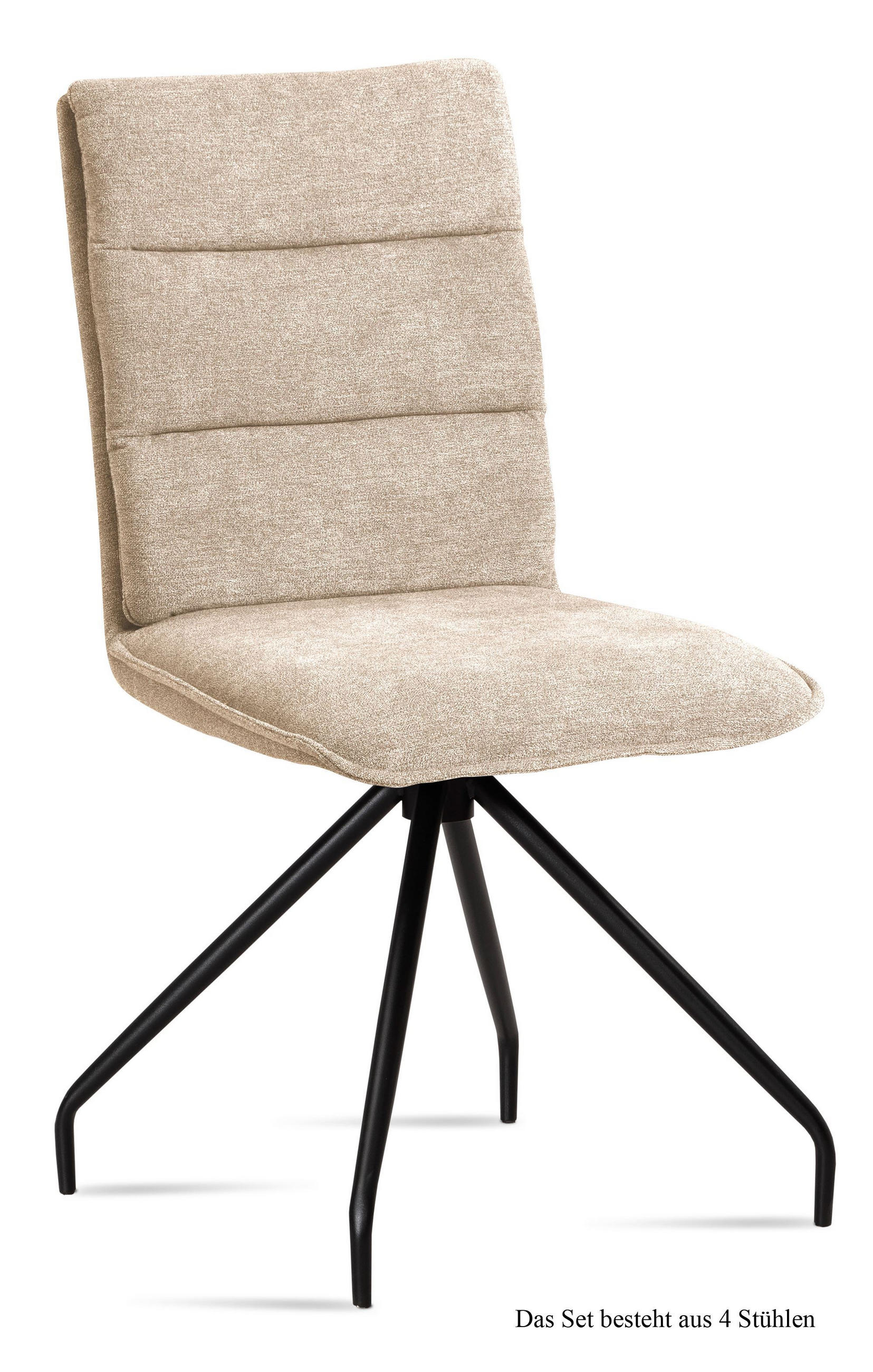 ESSZIMMERSTUHL (4er-Set) Dianna 47x92x60 Schwarz/Natur - Schwarz/Naturfarben, Kunststoff (60/92/47cm) - 58aufmkessel
