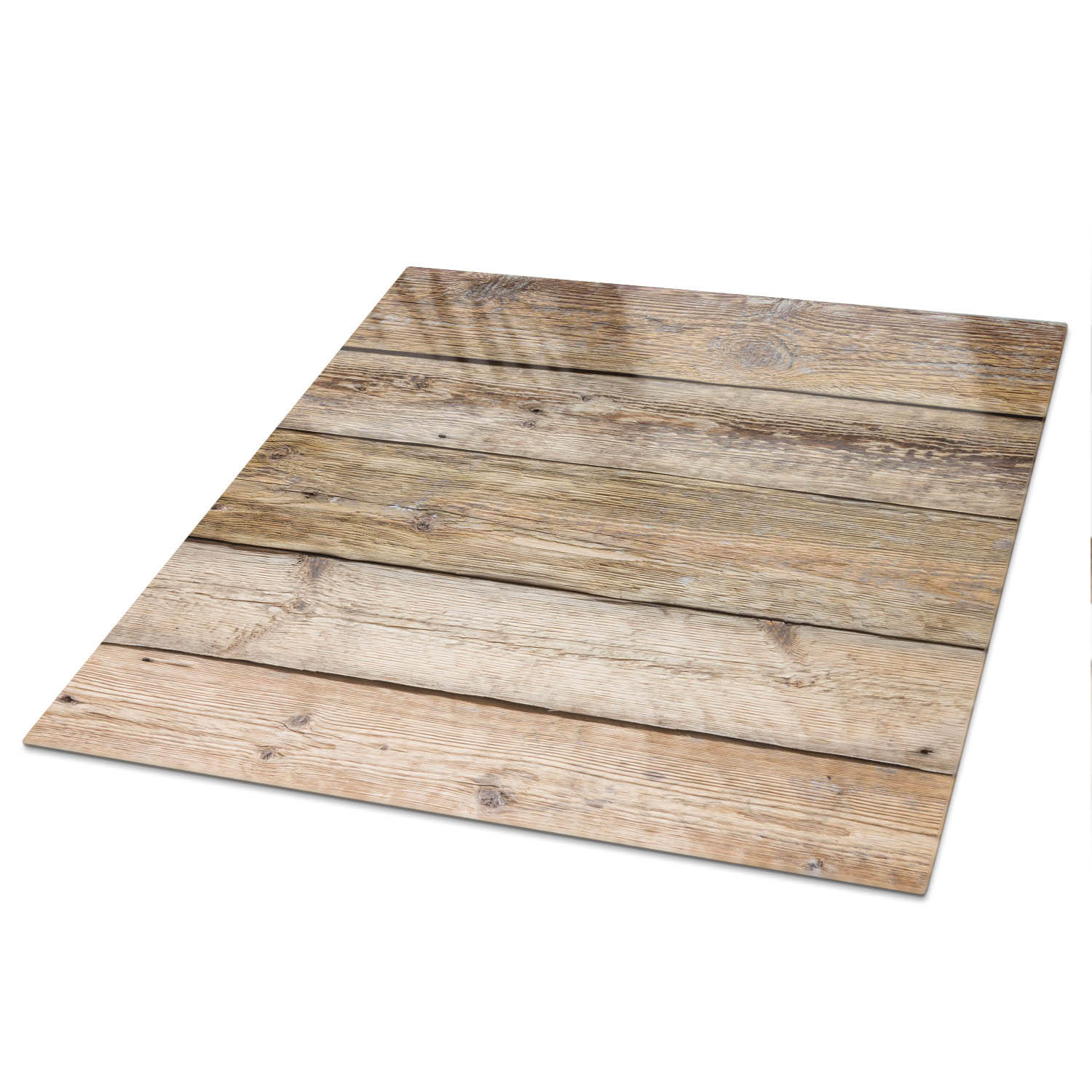 TISCHPLATTE 50x50 cm – Holzstruktur - Grau, Glas (50/50/0.4cm) - Wallfluent
