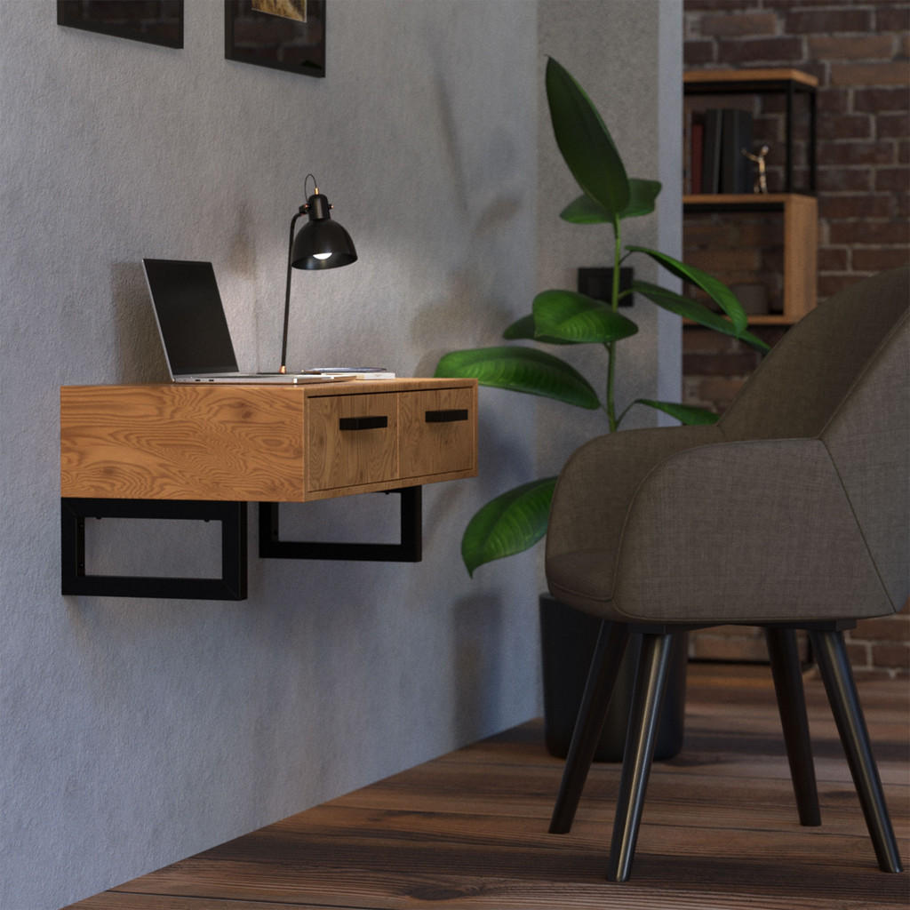 Thumbnail - Ml-Design Wandkonsole, Schwarz, Metall, 15x3x40 cm, Wohnzimmer, Regale, Wandboards