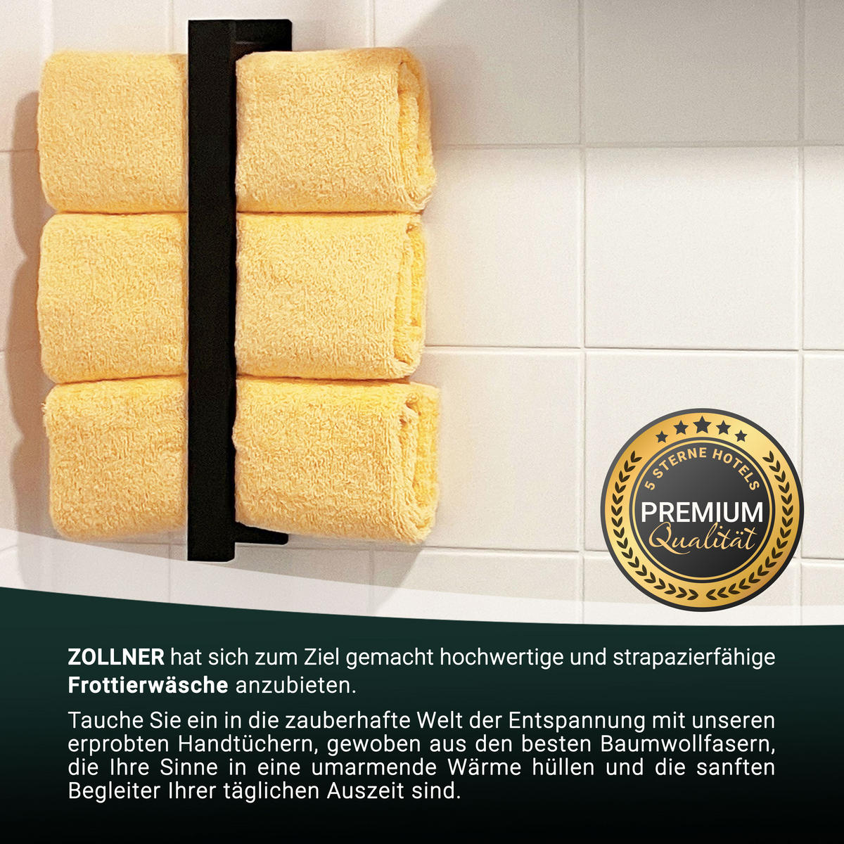 SAUNATUCH, 2er-Set, 70x200 cm, 100% Baumwolle, Gelb - Gelb, Textil (70/200cm) - Zollner