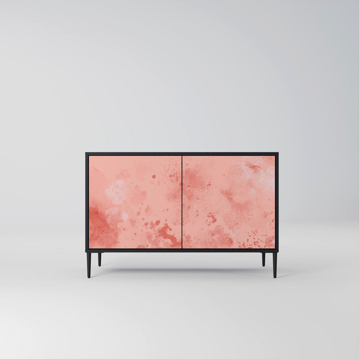 SIDEBOARD CRANE DANCE, Eicheneffekt, 111x42x77,5 cm, 2 Türen - Eichefarben/Buchefarben, Holzwerkstoff/Buchenholz (111/77.5/42cm) - SpaceRebels
