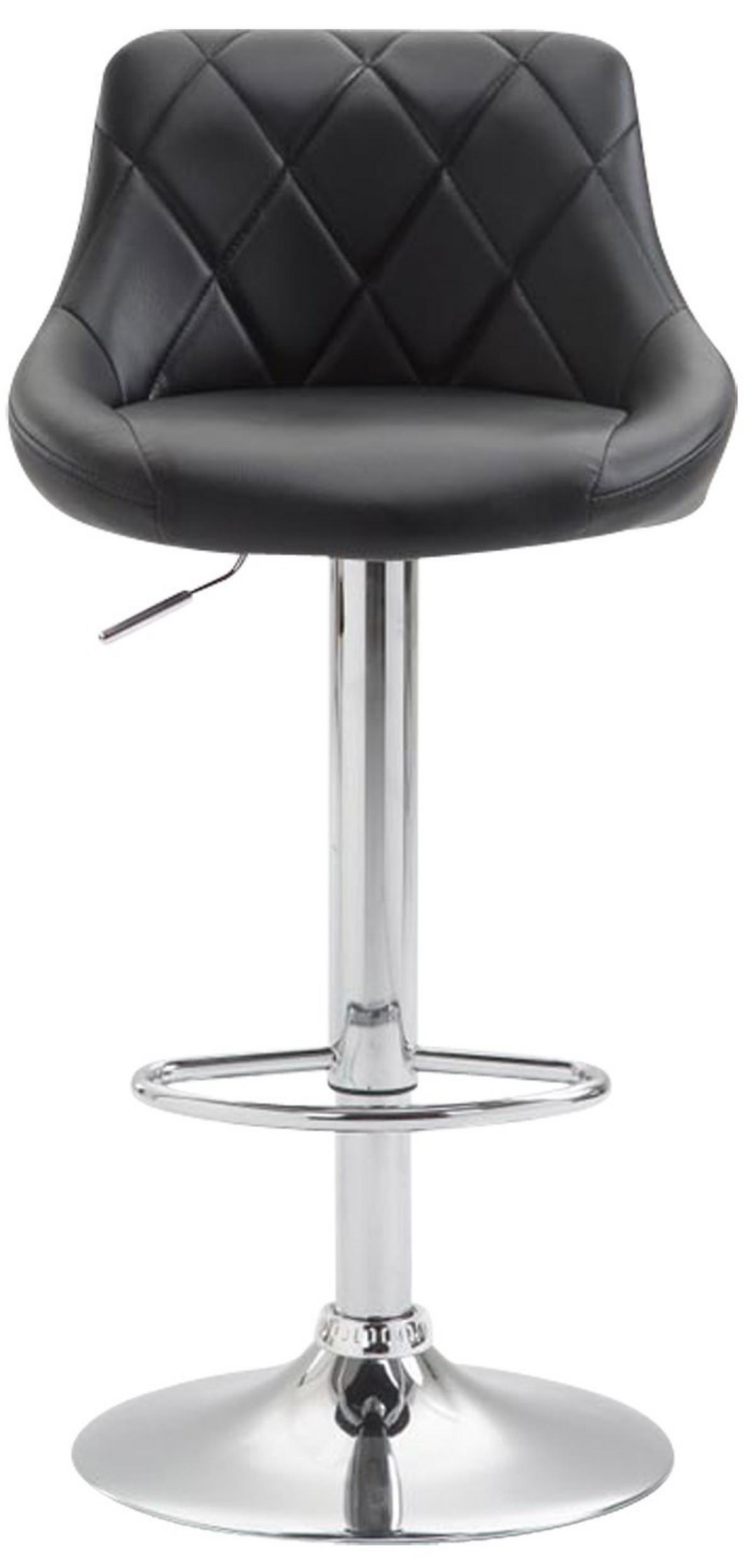 2ER Set Barhocker Lazio 83-104 cm Schwarz - Schwarz, Leder (46/83/49cm) - furnicato