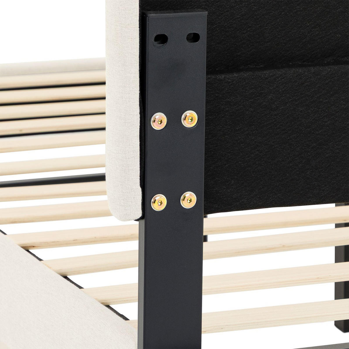 POLSTERBETT OLBIA 140x200 cm cremeweiß - Creme, Textil (140/200cm) - IDIMEX