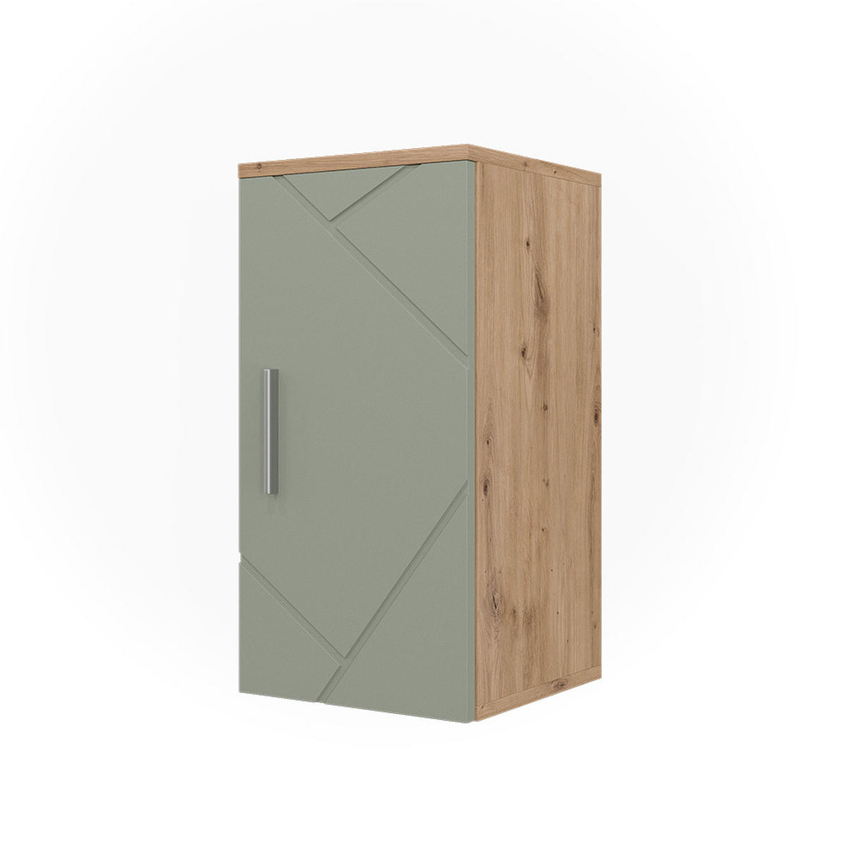 MIDISCHRANK Irma Salbeigrün 30 x 59 cm - Salbeigrün/Hellgrau, Holzwerkstoff (30/59/24cm) - Vicco