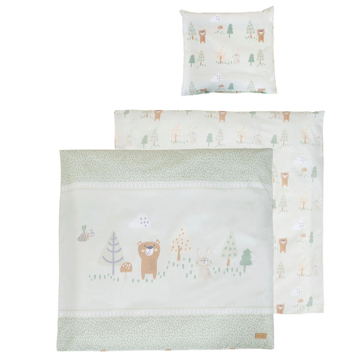 KINDERBETTWÄSCHE - Woodland Buddies - 80 x 80 cm - Grün, Textil (80/80cm) - Roba