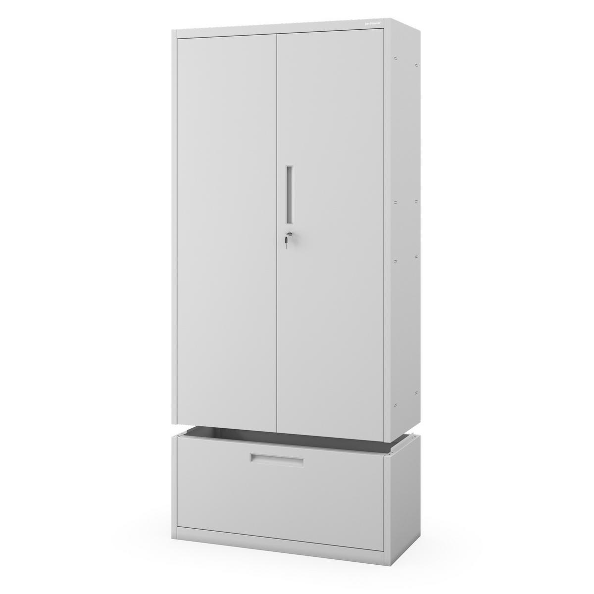 METALLSCHRANK Megan - Grau, Metall (90/195/40cm)