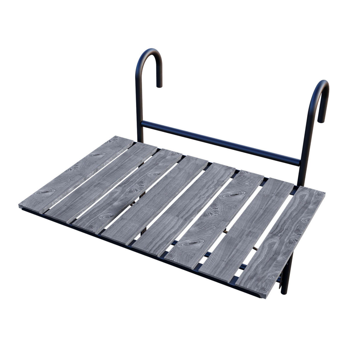 BALKONHÄNGETISCH Petäjävesi - Grau, Holz/Metall (40/60/58cm) - [en.casa]