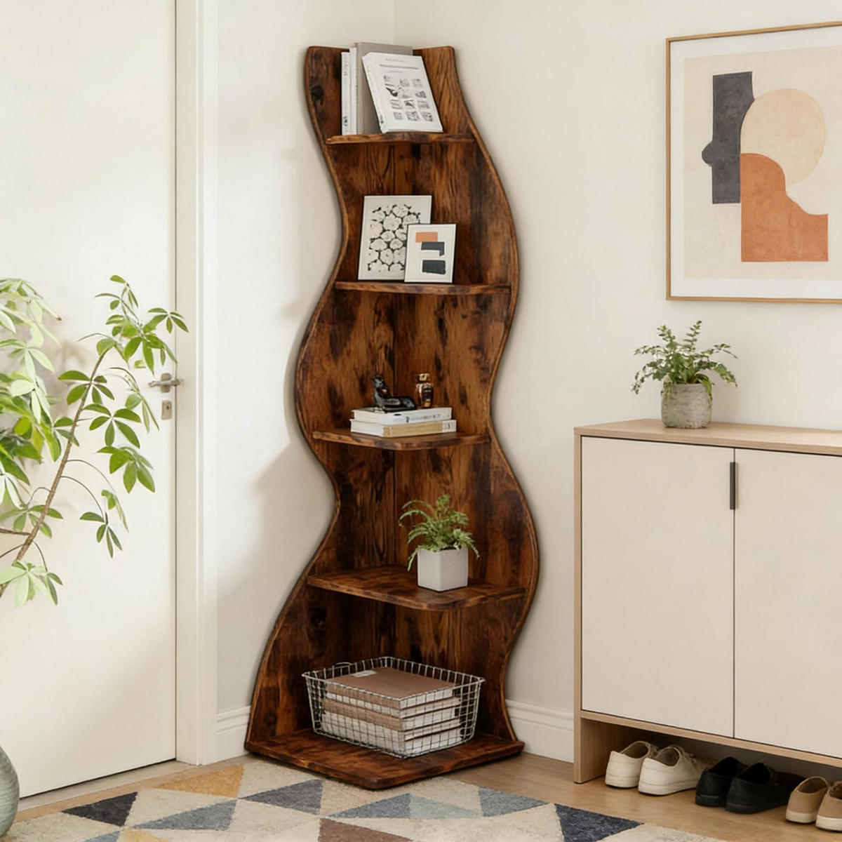 ECKREGAL 5 Ebenen 180 x 60 x 35 cm Holz Braun - Braun, Holz (48/179/50cm) - Beauniv