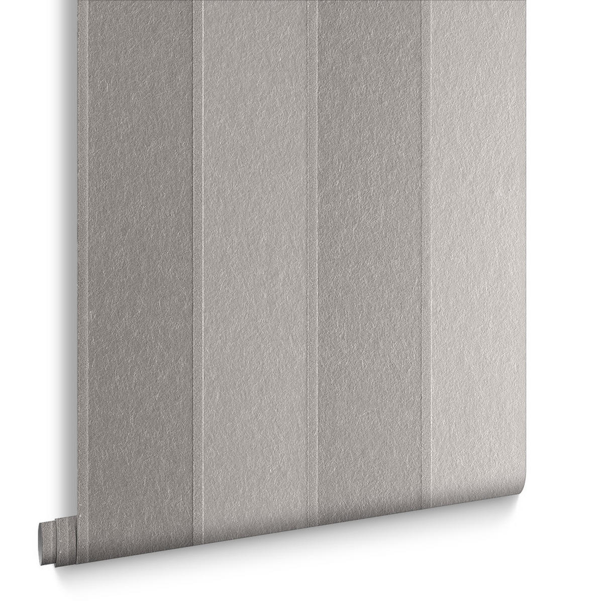 VLIESTAPETE - Barock Perlenstreifen Platin - Silberfarben, Papier/Kunststoff (52/1005cm) - Graham & Brown