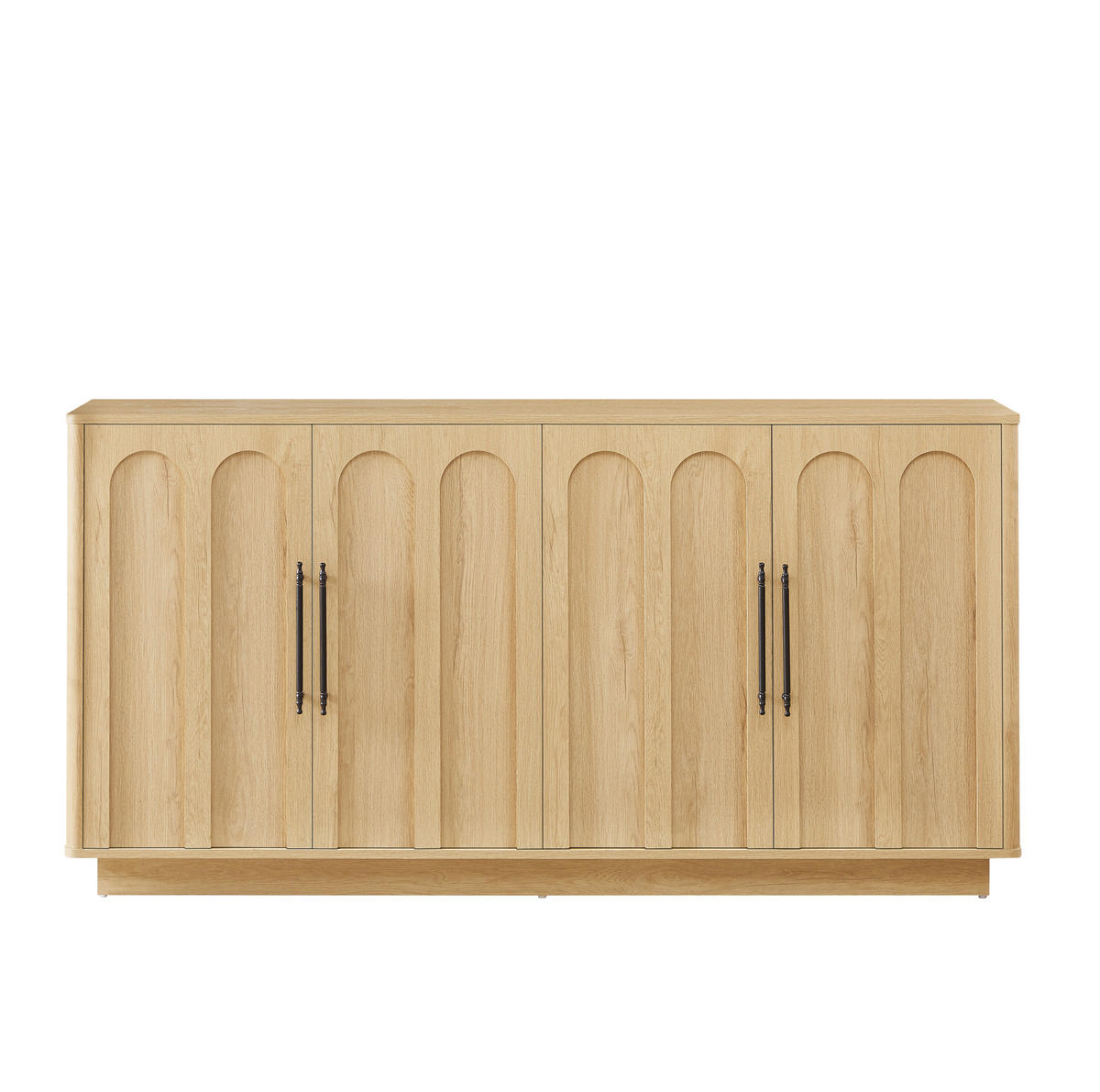 SIDEBOARD 160/40/80 cm mit 4 Türen, Soft-Close und Kippschutz, MDF in Eichefarben - Eichefarben, Holzwerkstoff (160/80/40cm) - Redom