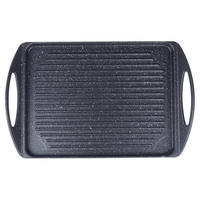 GRILLPLATTE Grande schwarz - Schwarz, Metall (42/27/5.5cm) - Orion 