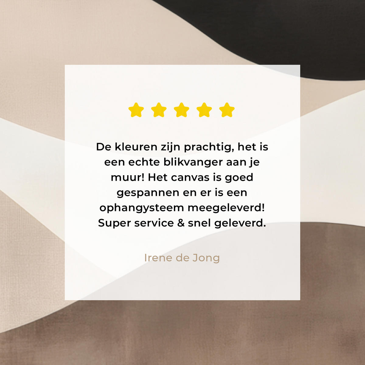 LEINWANDBILD Abstrakt - Landschaft - Wellen - Cremefarben 20x20 cm - Cappuccino, Textil (20/20cm) - MuchoWow