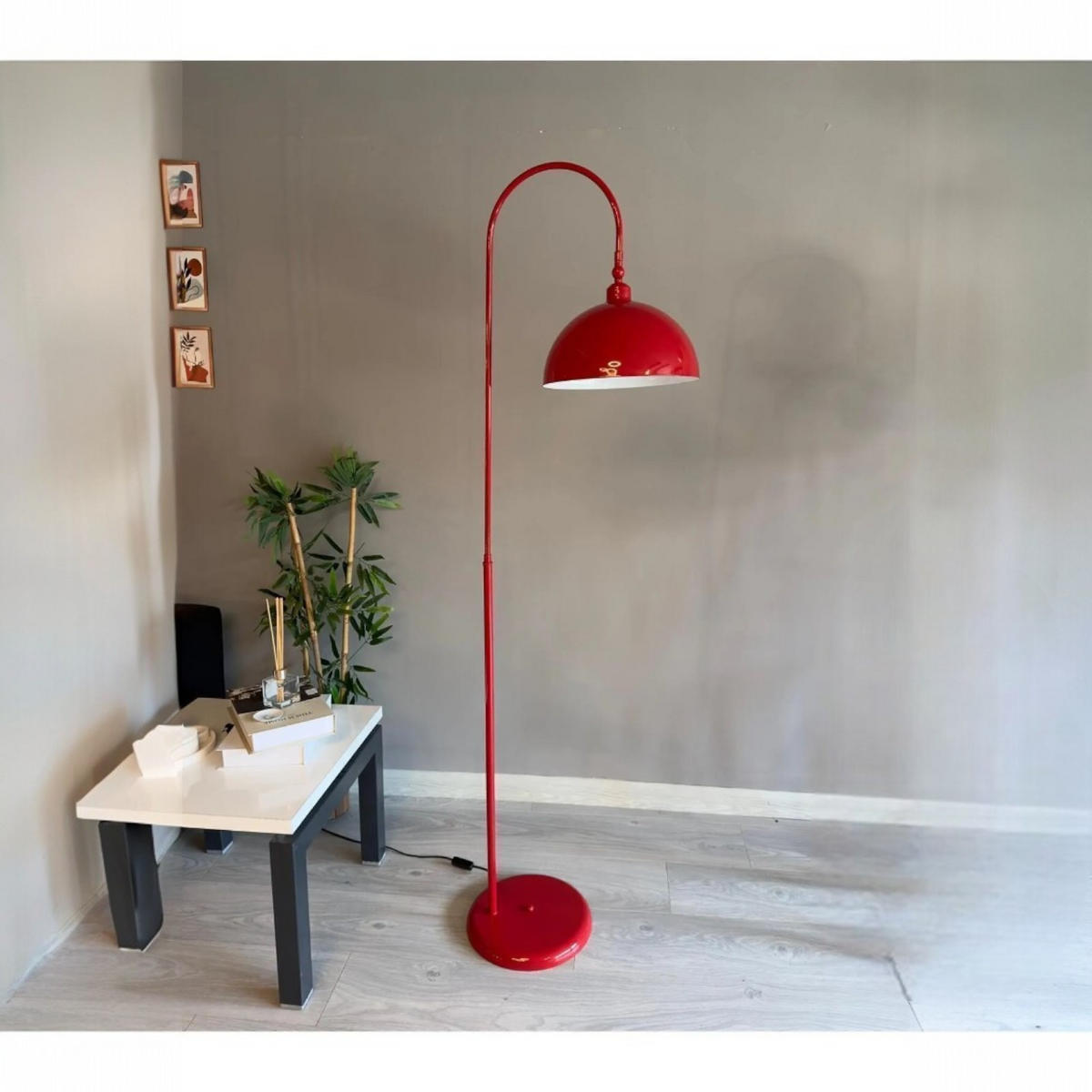STEHLAMPE Gorkiede - Rot, Metall (170/37/170cm) - Bamyum
