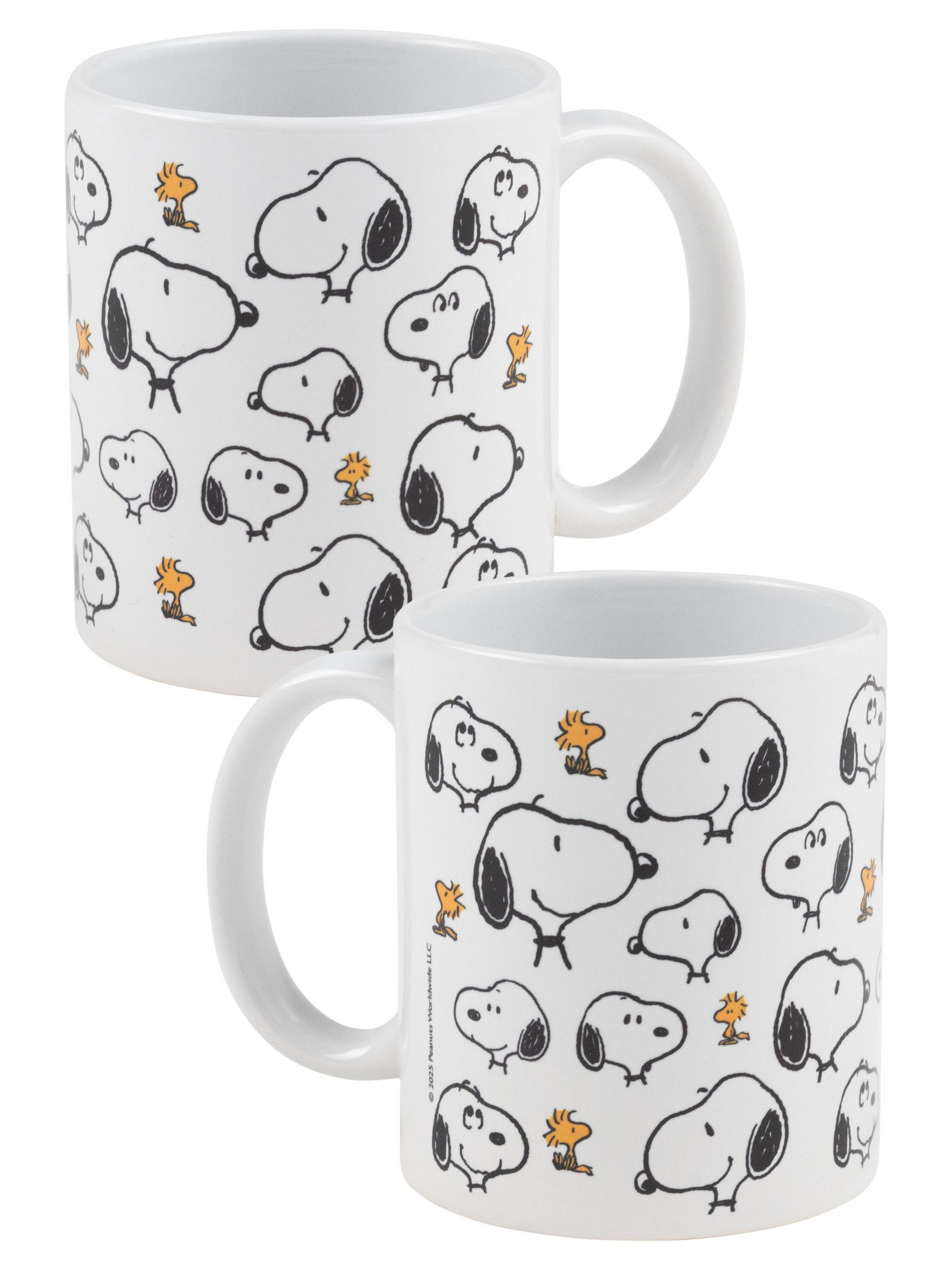 KAFFEEBECHER The Peanuts Snoopy Allover Weiß 320 ml - Weiß, Keramik (0.32L) - United Labels
