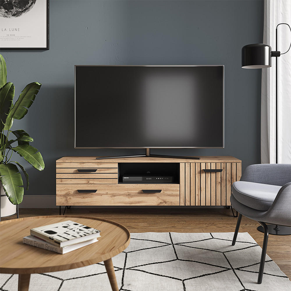 Vicco Meuble Tv Eliza, Gris, 150.1 X 60 Cm - Maison