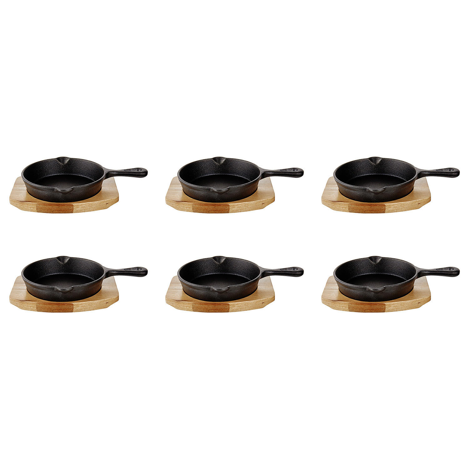 SERVIERPFANNE (6er Set) Hot Iron - Schwarz, Metall (22/15/4cm) - Butlers