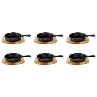 SERVIERPFANNE (6er Set) Hot Iron - Schwarz, Metall (22/15/4cm) - Butlers