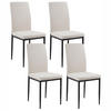 ESSZIMMERSTUHL 4er-Set Hellbeige Riner - Beige/Schwarz, Textil (42/94/50cm) - Beliani