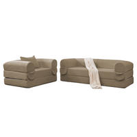 SITZGARNITUR DE-35226 3-Sitzer Braun - Braun, Textil (78/65/190cm) - ComfortXL