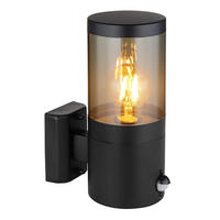 LED AUSSEN-WANDLEUCHTE Edelstahl Schwarz - Schwarz, Kunststoff (10.2/24.5/17cm) - Globo Lighting